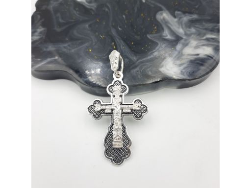 Srebrny krzyżyk prawosławny...