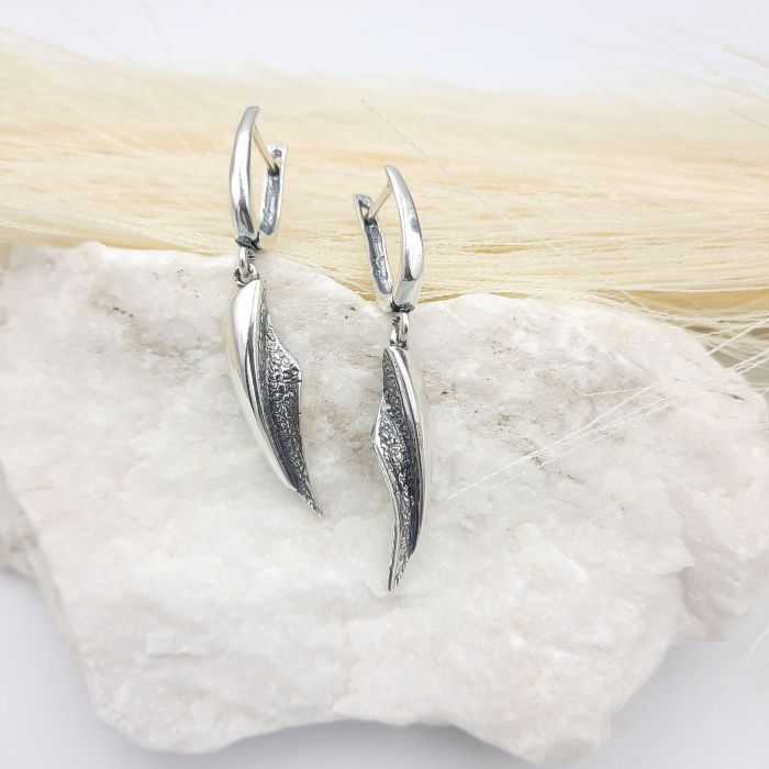 Kolczyki srebrne oksydowane