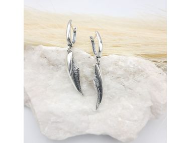 Kolczyki srebrne oksydowane