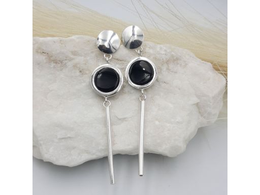 Kolczyki srebrne długie z...