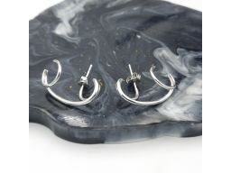 Nowoczesne srebrne  kolczyki