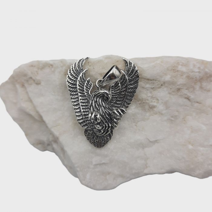 Wisiorek srebrny orzeł oksydowany