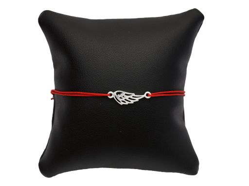 Bransoletka sznurkowa - skrzydełko ażurowe duże