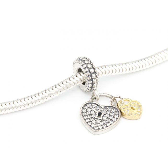 Srebrna zawieszka Charms kłódka miłości Srebrna zawieszka Charms kłódka miłości