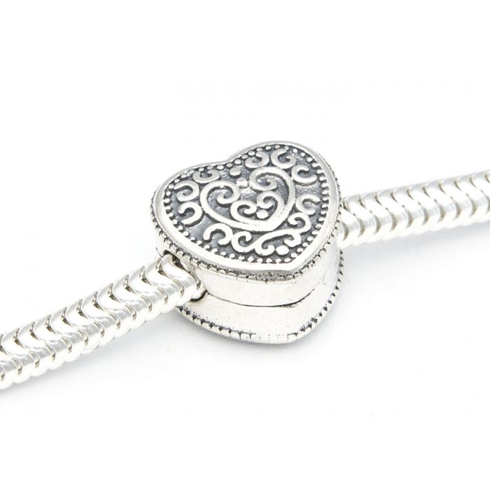 Srebrna zawieszka Charms serce klips Srebrna zawieszka Charms serce klips