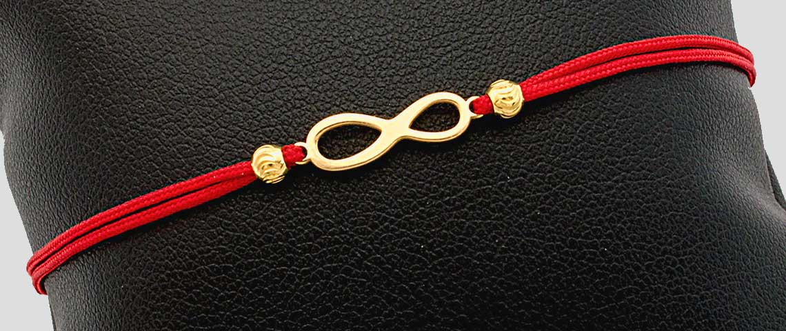 bransoletka pozłacana nieskończoność